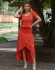 BLUSA MANGUINHA COM FIVELINHA NO PEITO - Coral