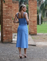 CONJUNTO SAIA E BLUSA PRESPONTO OUTRA COR - Azul