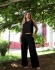 CONJUNTO CALÇA TRADICIONAL WID LEG E BLUSA - Preto