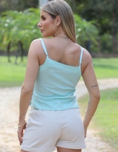 BLUSA DE ALÇA COM BOTÃO - Verde