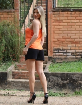 SHORT DE ELÁSTICO COM CADARÇO PARA AMARRAR - Preto