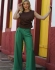 BLUSA FIVELA NA LATERAL - Marrom