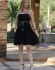VESTIDO DE ALÇA COM CINTINHO - Preto