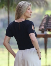 BLUSA MANGUINHA - Preto
