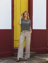 BLUSA DE MANGA - Chumbo