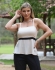 BLUSA ALCINHA COM FAIXA DE OUTRA COR PARA AMARRAR - Bege