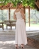 CONJUNTO BLUSA E SAIA COM DETALHE DE CORRENTINHA - Bege