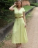 CONJUNTO BLUSA COM BOTOES E SAIA COM BOLSOS NAS LATERAIS - Verde